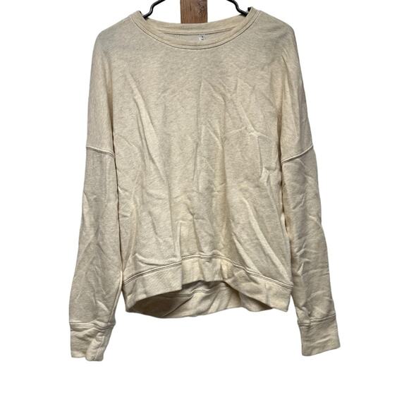 Fabletics Cream Long Sleeve Pullover Sweater Size L - Picture 1 of 8